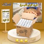 کارتن تخم مرغ سه لایه قهوه ای درجه 1 درب باز